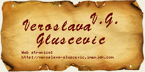 Veroslava Gluščević vizit kartica